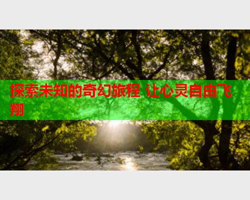 探索未知的奇幻旅程 让心灵自由飞翔  第2张